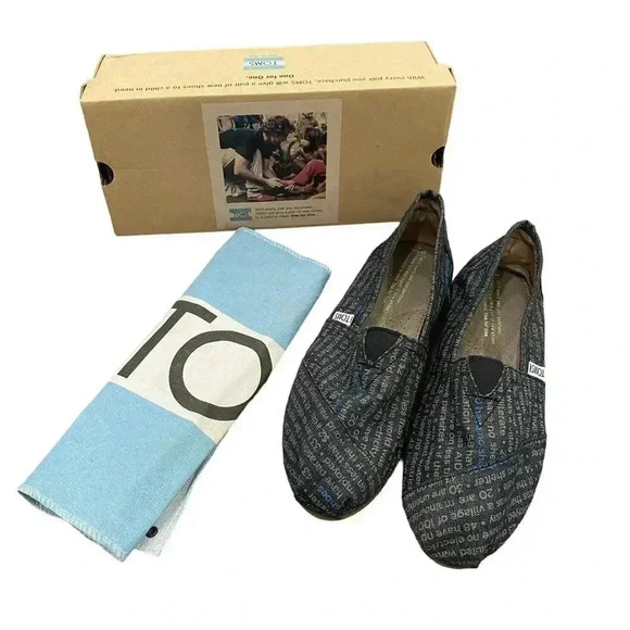 TOMS NWB Special Edition One for One Women's Size 7 Dark Blue Alpargata - Picture 1 of 7